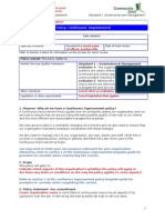 1.15 Continuous Improvement Policy Template