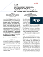 Ijdacr: Simulation and Digital Implementation of Fuzzy Logic Controller For Solar Maximum Power Tracker Application