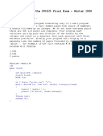 Questions From The CPS125 Final Exam - Winter 2008