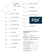 Present Tense Exercises For Elementary Level