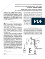 Rapid and Continuous Hydrothermal Crystallization of Metal Oxide Particles in Supercritical Water