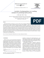 Fluidised Bed Pyrolysis of Polypropylene Over Cracking Catalysts For Producing Hydrocarbons