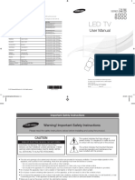 Manual TV Samsung (Uf4000 5000 ZL) BN68 04790B 03L02 1021