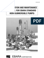 Installation and Maintenance Manual (Ebara Non-Submersible Pump)