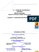 CS6461 - Computer Architecture Fall 2016 Morris Lancaster: Lecture 3 - Instruction Set Architecture