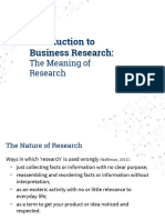 HANDOUT #1 - Introduction To Business Research