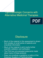 Ophthalmologic Concerns With Alternative Medicinal Therapies