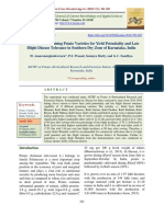 Evaluation of Promising Potato Varieties For Yield Potentiality and Late Blight Disease Tolerance in Southern Dry Zone of Karnataka