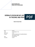 Verbalflexion Im DaFunterricht in Theorie Und Praxis