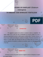 Growth Response of Eggplant (Solanum To Organic and Inorganic Fertilizer