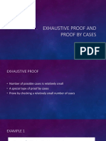 Exhaustive Proof and Proof by Cases