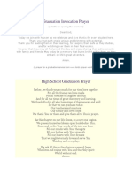 Graduation Invocation Prayer