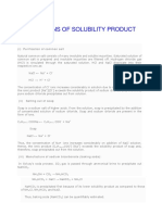 Applications of Solubility Product: (I) Purification of Common Salt