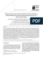 Characterization and Reactivity of Re (X) / O Catalysts in Hydrodesulfurization and Hydrodenitrogenation of Gas Oil: Effect of Re Loading