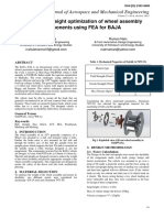 Design and Weight Optimization of Wheel Assembly Components Using FEA For BAJA