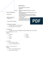 LESSON PLAN Singular-Plural