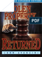 Stolen Property Returned John Avanzini PDF