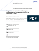 Acceptance and Commitment Therapy As A Nonpathologizing Intervention Approach For Survivors of Trauma