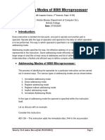 Addressing Modes of 8085 Microprocessor: Notes By: Amitav Biswas (Department of Computer Sci.)