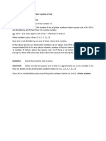 Testing Prime Numbers