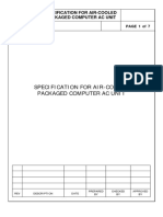 Specification For Air-Cooled Packaged Computer Ac Unit