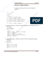 Tutorial 4: Simple Problems: Following Program Segment?