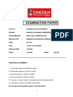 Examination Paper: Instruction To Candidates