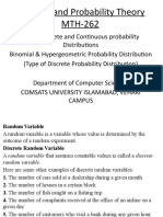 Statistics and Probability Theory MTH-262