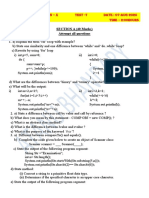 Computer Application - X Test - 7 Date: 07-Aug-2020 Total Marks - 100 Time - 2:00hours