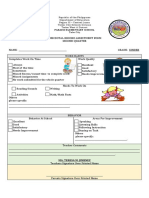 Anecdotal Record Assestment Form