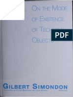 Gilbert Simondon - On The Mode of Existence of Technical Objects