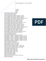 PORSCHE Car Fault Codes DTC