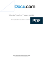 Gift Under Transfer of Property Act 1882