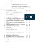 Differential Loneliness Scale - Short Student Version (Schmidt & Sermat, 1983)