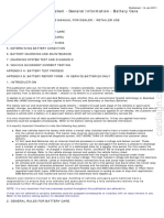 Battery and Charging System - General Information - Battery Care