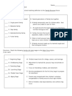 Family Structure & Life Cycle Quiz