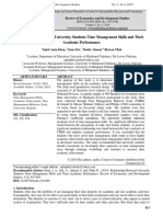 Relationship Between University Students Time Management Skills and Their Academic Performance