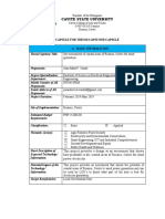 Cavite State University: Capsule For Thesis/Capstone/Capsule A. Basic Information