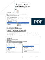 Computer Basics File Management: Files vs. Folders