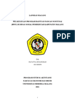 Laporan Magang Pada Dinas Sosial Kabupaten Malang