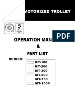 Operation Manual &: Motorized Trolley