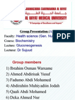 Group Presentation (A) Group Presentation : Health Science (Gen. Nursing) Biochemistry Gluconeogenesis DR Sujuud