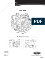 Toyota U660E: Fill and Overflow Plug Locations