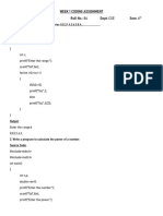 Week 1 Coding Assignment Name: Priyanka Indra Roll No.: 84 Dept: CSE Sem: 6