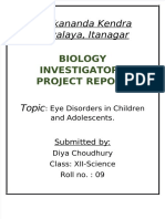 Fdocuments - in Biology Investigatory Project On Eye Diseases