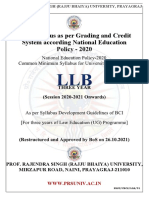 ALD - Uni - L.L.B. Three Years Credit Patern