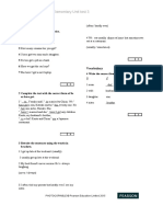 Elementary Unit Test 3: Grammar