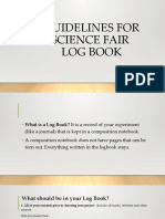 Guidelines For Science Fair Log Book