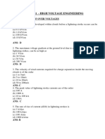 Ee 8701 - High Voltage Engineering: Unit 1 - Causes of Over Voltages