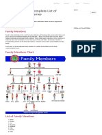 Family Members - Complete List of Family Members Names